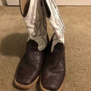 Roper ostrich print boots